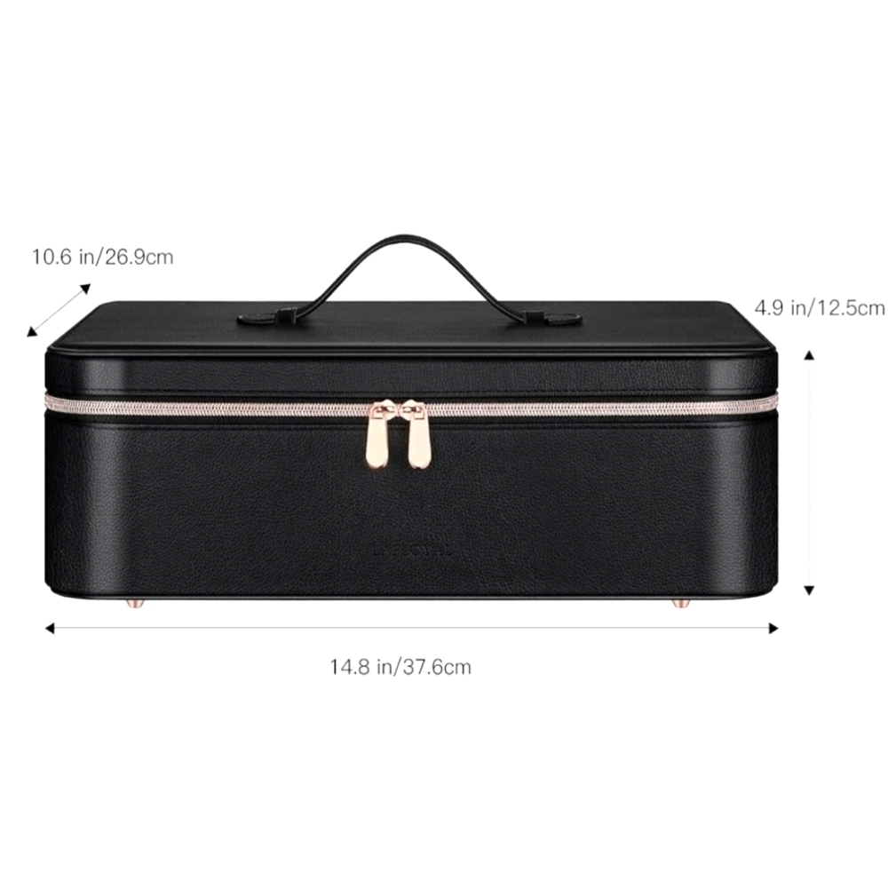 Extra Large "LaFloyal" Make-up or Toiletry Case in Black - Picture 2 of 6